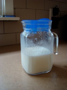 kefir in fridge jar
